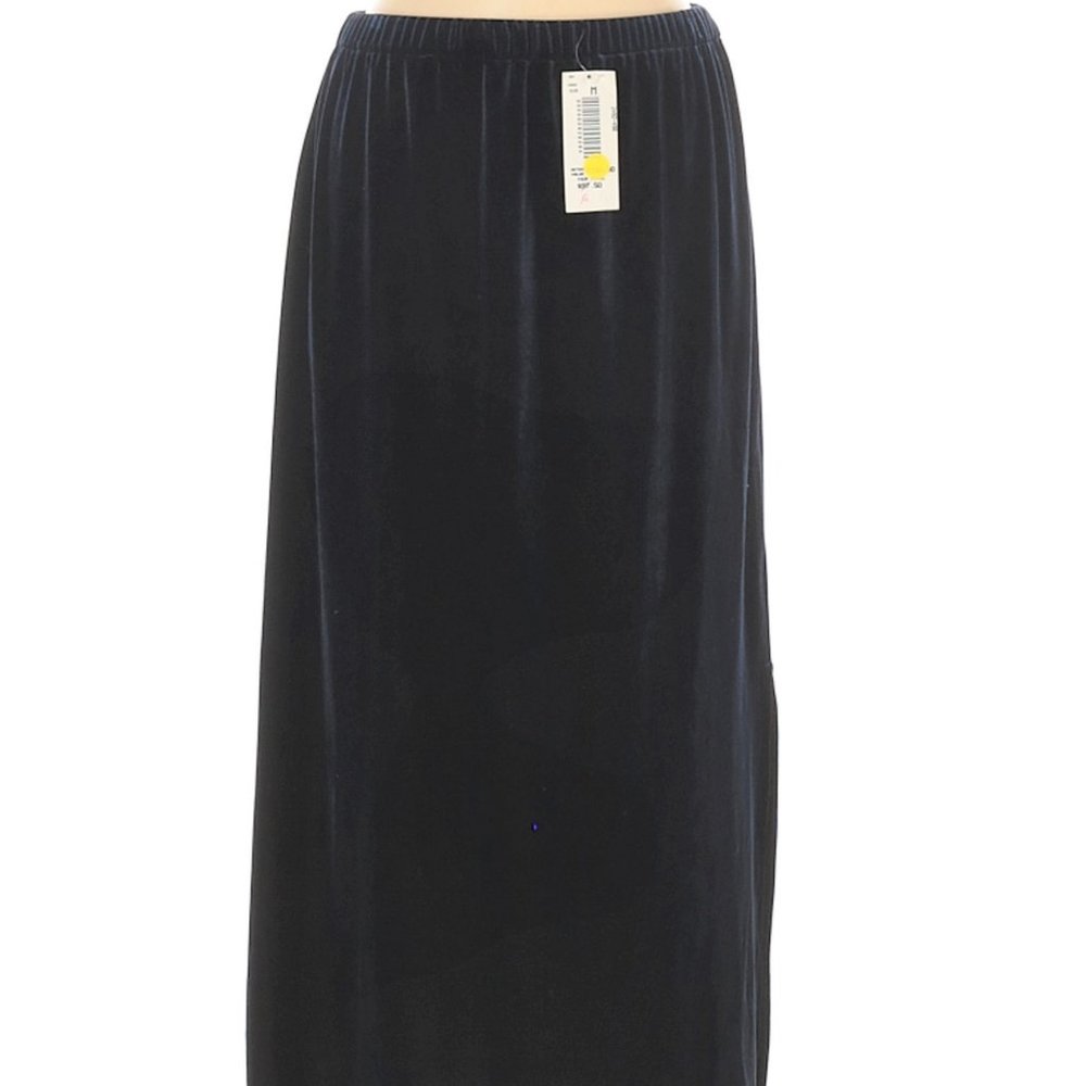 Doncaster Stretch Velvet Maxi Skirt Medium NWT